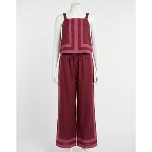 NEW ENTRO nora pull-on pant in cranberry